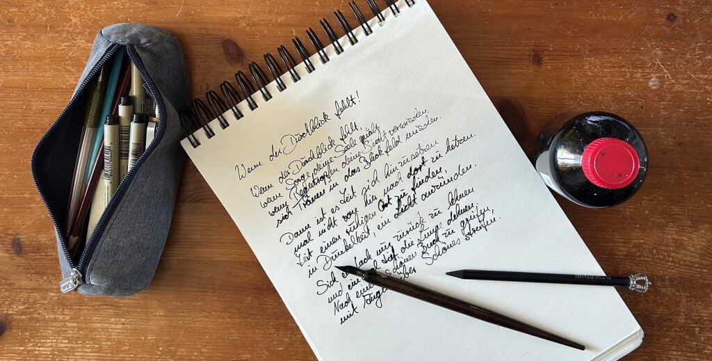 Aufnahme von Alfhilds-Schreibutensilien