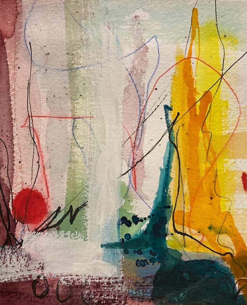 Mixed-Media-Bild "Little Joy lifted up"