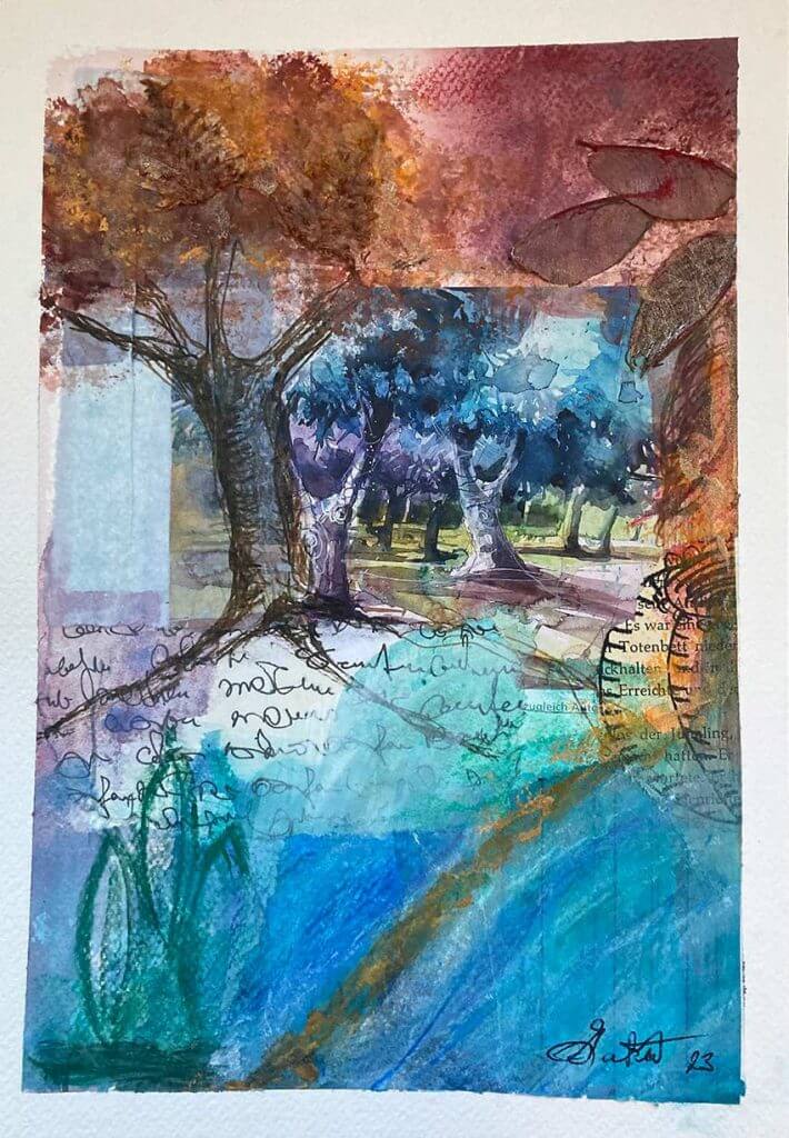 Mixed-Media-Bild "Stand firm"