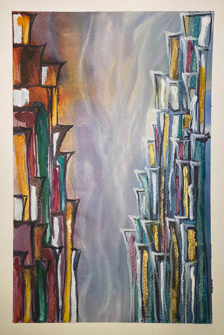 Mixed-Media-Bild "Never give up" von Alfhild Dukat